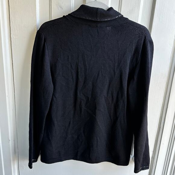 St John Knit Embellished Jacket Black - Picture 8 of 8